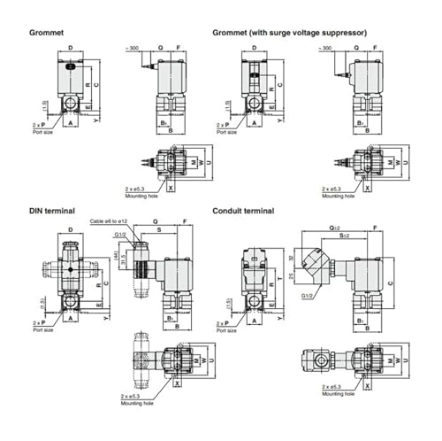 Électrovanne VX213 anti blocage commande directe 2 voies NC - 5