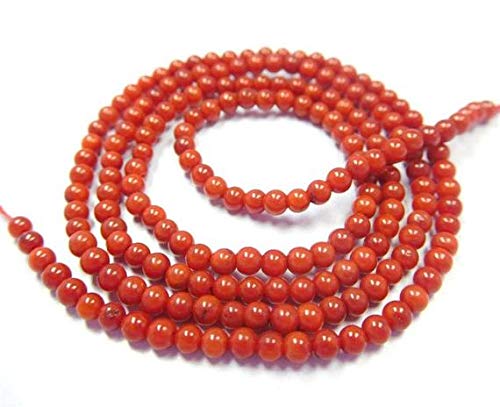 LOVEKUSH LKBEADS naturalny czerwony koral kamień szlachetny 2,5-3 mm gładkie okrągłe koraliki 43 cm długie pasmo okrągłe koraliki kod-HIGH-44871