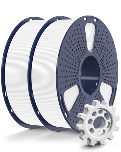 Image of SUNLU High Speed PETG Filament 1.75mm Bundle, Less Stringing PETG 3D Printer Filament, 2kg in Total, 1kg per Spool, 2 Pack, White+White