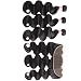 ZILING (14 16 18 + 12 Frontal) Brazilian Virgin Hair Body Wave 3 Bundles with Frontal Closure 13×4 Ear to Ear Lace Frontal Closure 100% Unprocessed Human Hair Lace Frontal with Baby Hair