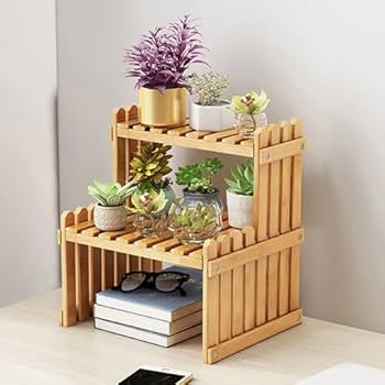 Amazon.co.jp: 多層バルコニー多肉植物シェルフヘザー竹の花の棚固体