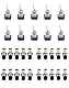 QWORK® Minischalter 30er-Set, 10 x Mini Kippschalter AC 125V 6A ON-ON 3 Pins 2 Position & 20 x Microschalter Taster 250V 1A 2 Pins für Instrumententafel Marinefahrzeuge