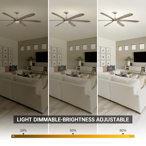 Parrot Uncle HTD21117A-GD 72-Inch Driftwood 6-Blade Large Dc Ceiling Fan thumb #2