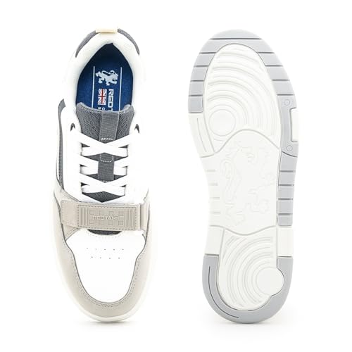 Image of Red Tape Men's Sneakers Grey Pu Round Toe Lace-Up