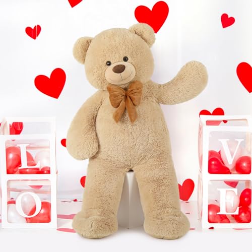 MorisMos-Ours-en-Peluche-Geant-120cm-XXL-Brun-Peluche-Geante-Kawaii-Nounours-Geant-Animaux-en-Peluche-Grand-12m-Teddy-Bear-Cadeau-pour-Enfant-Petite-Amie-Saint-Valentin-Anniversaire MorisMos Ours en Peluche Geant 120cm, XXL Brun Peluche Géante Kawaii Nounours Geant Animaux en Peluche Grand 1.2m Teddy Bear Cadeau pour Enfant Petite Amie Saint-Valentin Anniversaire – Image 7