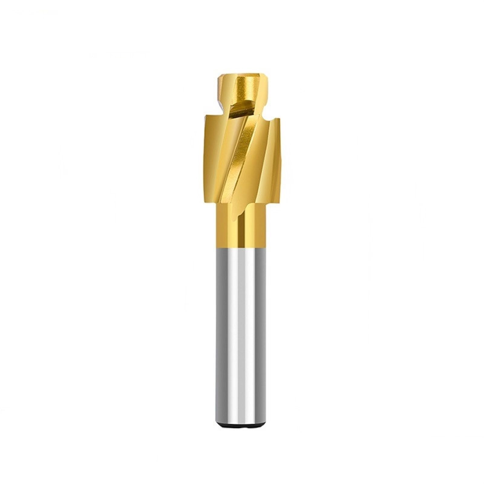 HYUJNAFZR 1pcs Countersink End Mill M6-M16 Counterbore End Mill TiN Coated 4 Flute HSS Pilot Slotting Cutter for Copper Aluminum Steel Cast Iron(M16)