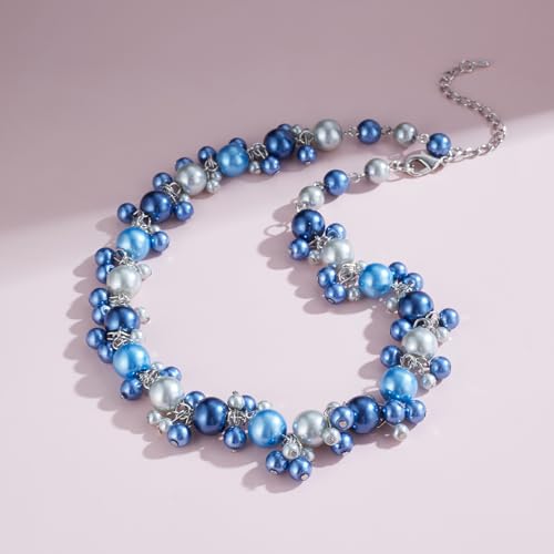 Beaded Pearl Necklace - Elegant Pearl Choker Necklaces for Women Fashion Jewelry Birthday Gift for Mom3