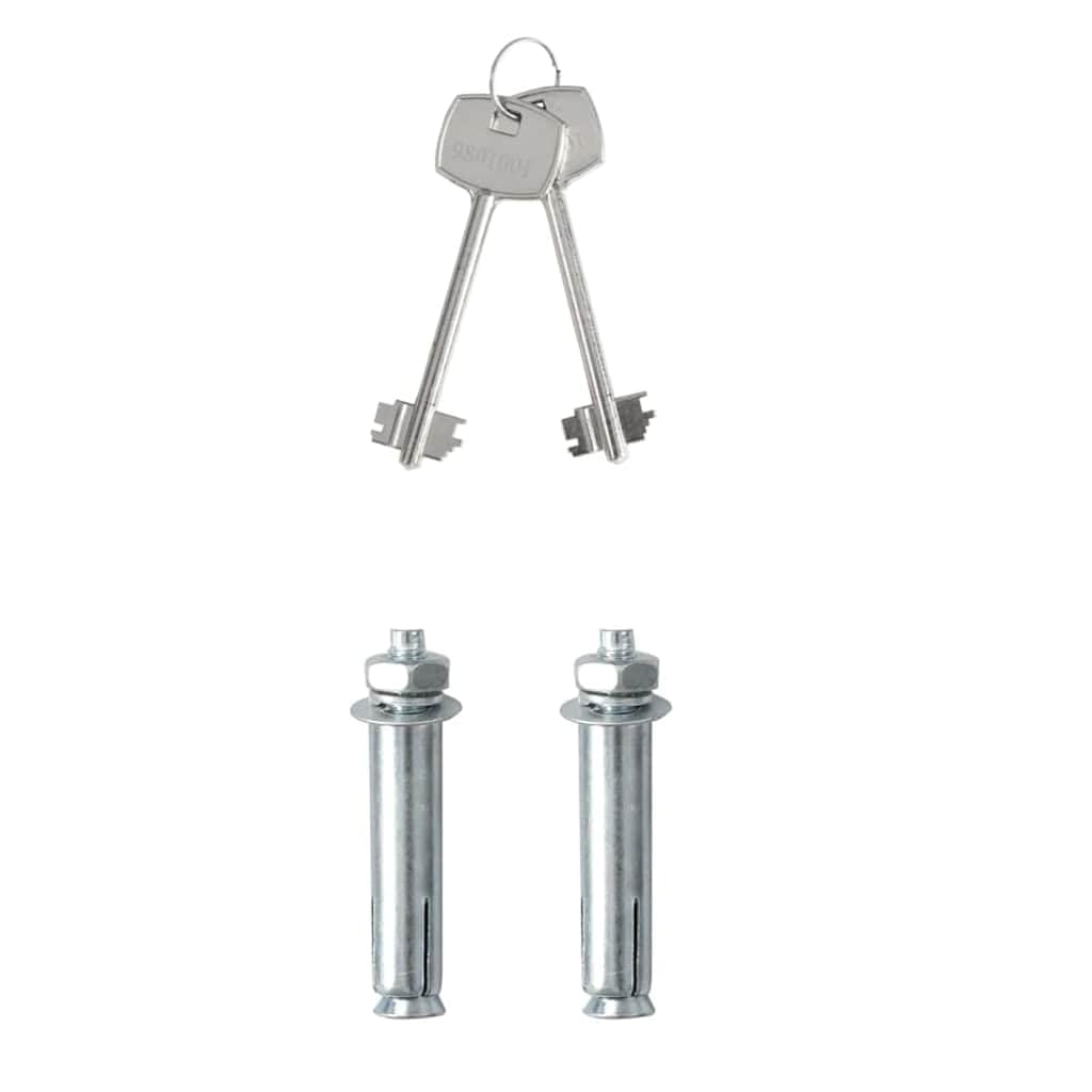 Cassetta di sicurezza in acciaio con lucchetto, grigio scuro, 23 x 17 x 17 cm, opaca, set di lucchetti meccanici a combinazione con chiave, per ufficio, casa, documenti, oggetti di valore, 1