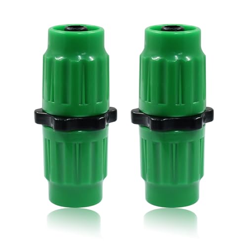 Rierdge 2 Sets Expandable Garden Hose Repair Kit, Dual-Channel Hose Female Male Connectors Compatible with Pocket Hose Expandable 25 50 75 100 FT for 3/4