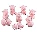 Morofme 8pcs Miniatur Schwein Figuren, Schwein Kuchen Cupcake Topper, Schwein Cerdo Charaktere Mini Spielzeug, Schwein Kuchen Dekorationen für Kinder Geburtstag Baby Dusche Schwein Thema Partybedarf