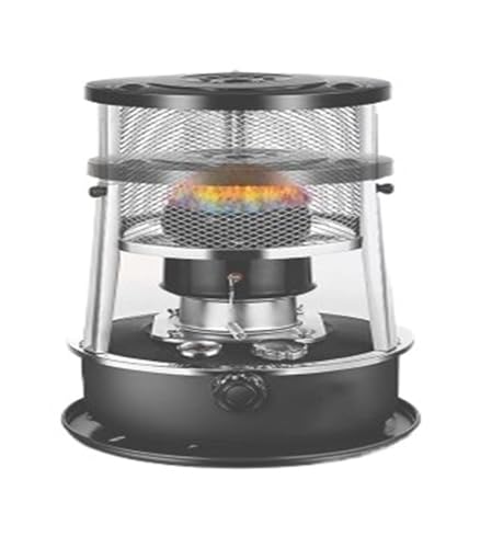 PIRKO Calentador de Queroseno for Uso Interior no eléctrico con Plancha, 3 mechas, Calentadores pequeños 2600 W