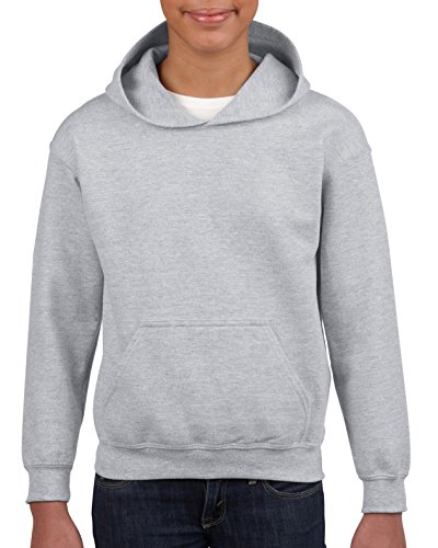 Gildan Kids' Big Hooded Youth Sweatshirt, Sport Grey, X-Large