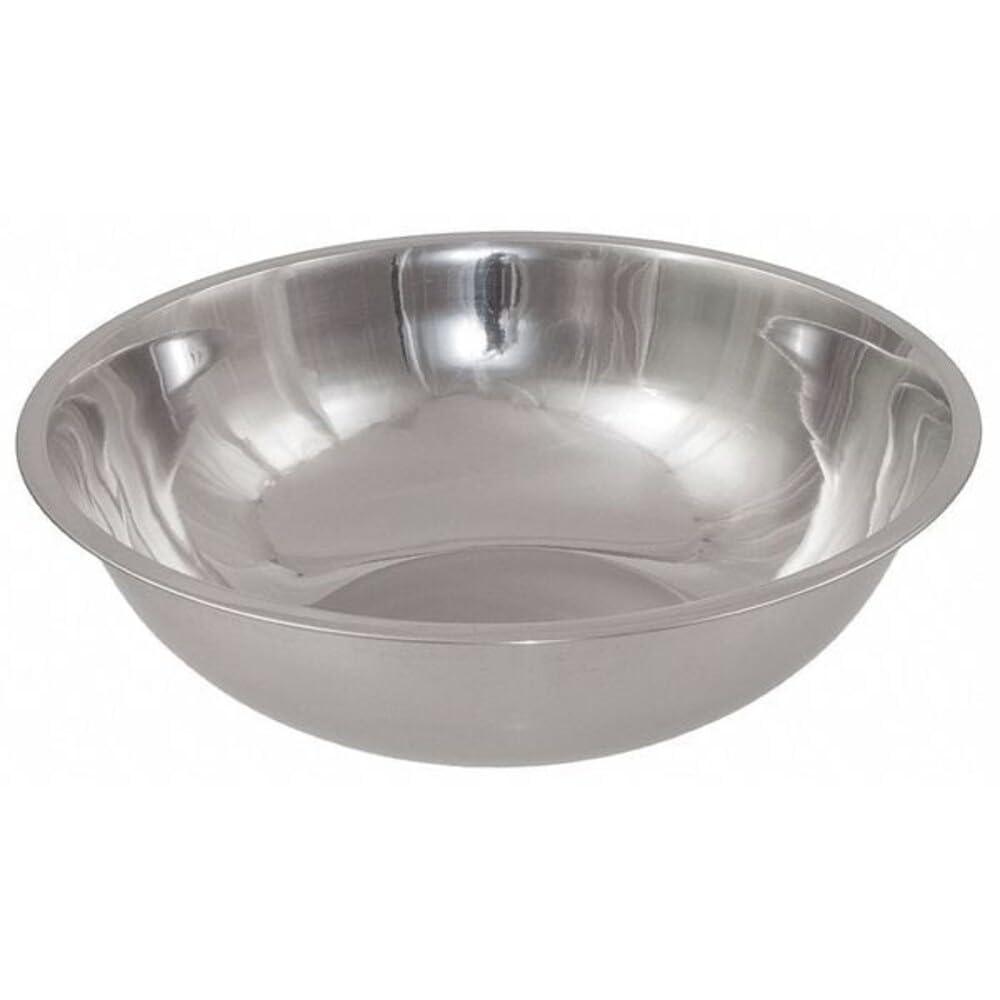 CRESTWARE Cuenco profesional de acero inoxidable de 20 cuartos de galón, 1 mm de grosor
