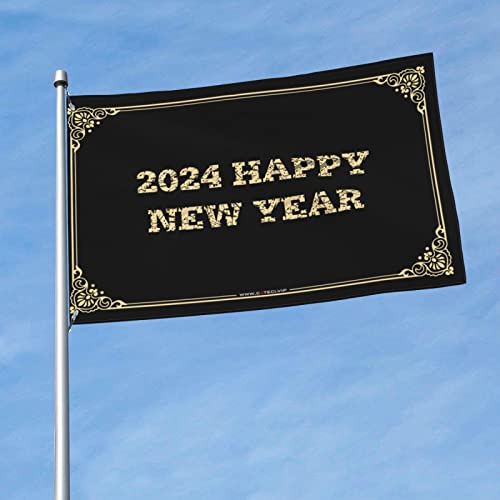 Funny Room Decor 2024 Happy New Year  Lp[ fR[V p tbO jp (J[: J[ATCY: 30X45cm)