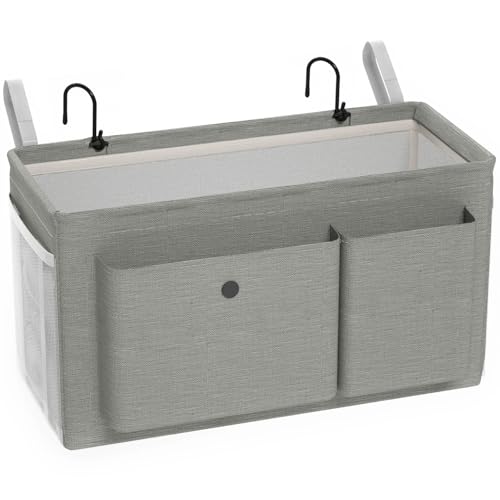 Edudif Bedside Caddy with Bottle Holder - Grey