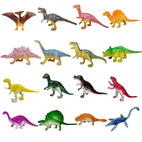 Mini Dinosauri Giocattolo, 16 peças mini dinossauro em plástico, mini figura animal, Piccole Figure di Dinosauro, Figurine Animaux, mini dinossauro Giocattoli, Grandi Giocattoli da Festa per Bambini
