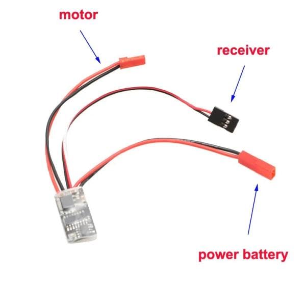 Amazon | 2方向 10A アンプ ESC ブラシモーター用 1-3S ラジコン