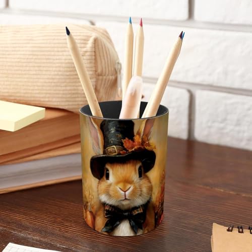 Porte-pinceaux de maquillage et pot à crayons lapin pour table