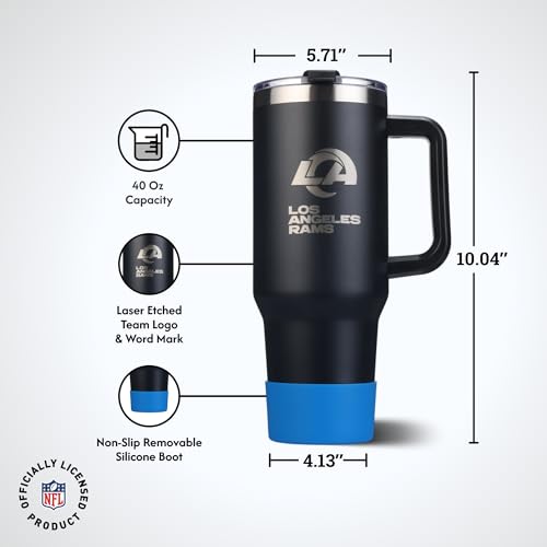 Image of The Memory Company Officially Licensed NFL - Los Angeles Rams 46oz Game Day Tumbler with Laser Engraved Team Logo
