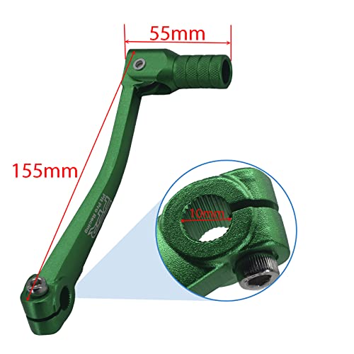Image of CNC Aluminum Motorcycle Gear Shifter Lever, Foldable Pedal Shifter Lever Fit for CRF50 XR50 XR CRF 50cc 110cc 250cc Dirt Pit Monkey Bike Motorcycle ATV (Green)