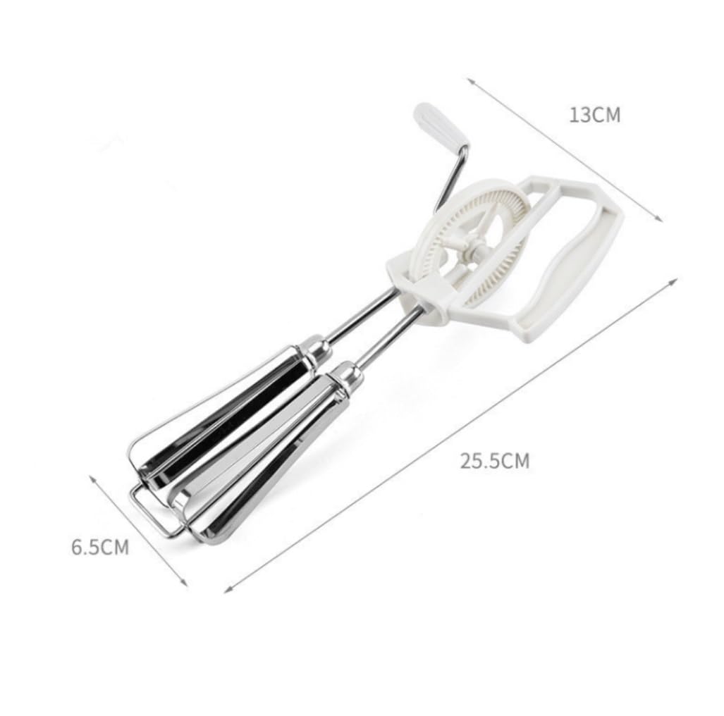 Batidor Huevos Batidor De Huevos Manual Giratorio Acero Inoxidable Mezclador Herramientas Cocina For Utensilios Utensilios Cocina(White)