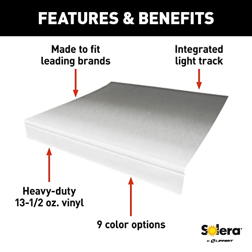 Solera Universal Fit Heavy-Duty Vinyl Rv Patio Awning Replacement Fabric Black Fade 20' Awning (19'4" Fabric) #TOP1