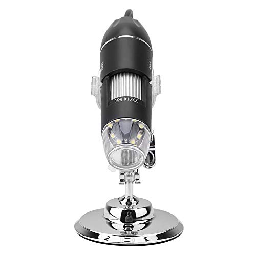 Image of USB Microscope, 50X-500X 0.3MP LED Microscope USB Magnifier for Computer with Holder for Industrial PCB Checking,Jewelry Appraisal,Detecting, etc