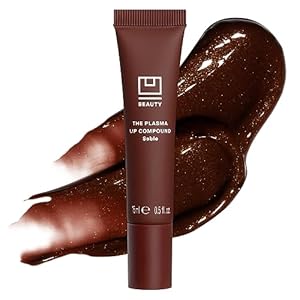 U Beauty The PLASMA Tinted Lip Compound -Shimmery deep chocolate Lip Plumping Treatment, Hyaluronic Acid & Ceramides Deeply Hydrate – Peptides, AHA,Visibly Smooth and Improve Lines, Sable- 0.5 fl oz