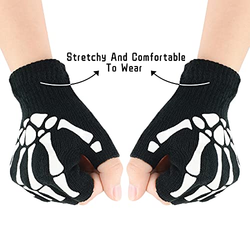 Image of Winter Ski Gloves-3M Thinsulate Warm Adult Touchscreen Snow Gloves for Men & Women with Zipper Pocket Waterproof Snowboard Mitten, Black Fingerless One Pair, One Size