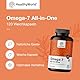 HealthyWorld Omega-7 All-in-One – 120 weiche Kapseln – Omega 3-6-7-9 Fettsäuren – Sanddornöl – Mit Vitamin E und Vitamin A – 4 Monate Vorrat – Vegan