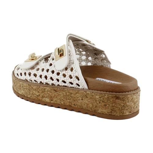 Image of Steve Madden BigSchmona Women's Sandals Bone Multi Size 9 M
