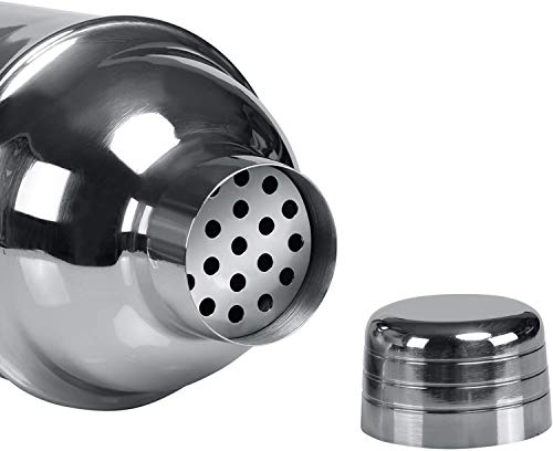 GWHOLE 3 stuks Cocktail Shaker Cocktail Making Set 750 ml met recepten (e-book), ingebouwde zeef, dubbele maatmeter… - Afbeelding 4