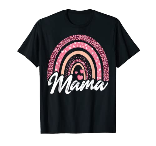 Women Mama Mothers Day For Best Mama Ever Rainbow Mommy Mom T-Shirt