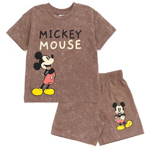 Disney Mickey Mouse Kinder T-Shirt und Shorts, braun, 6
