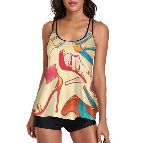 Maillot de bain tankini avec short de garçon pour plage et piscine