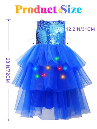 EVILD Blue Light up Tutu Dress Sequin Glow Party Dresses4