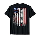 45 47 Trump 2024 American Flag (on back) T-Shirt