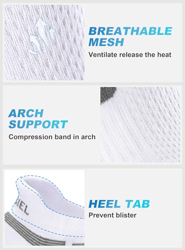 Image of Trusiel Women Ankle Compression Athletic Running Socks No Show Low Cut 5 Pairs
