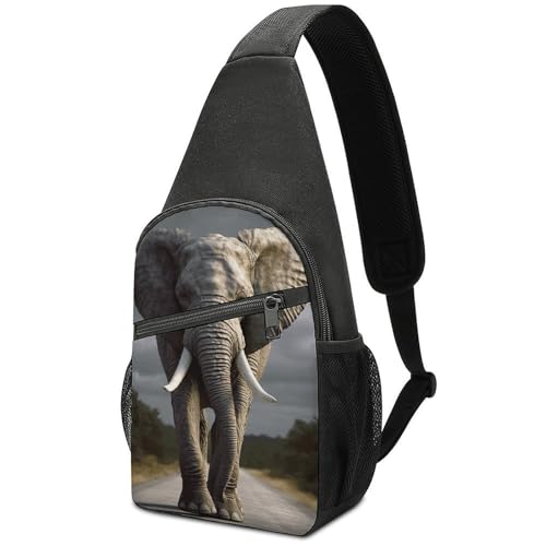 Sac bandoulière éléphant 3D en tissu Oxford contre la pluie