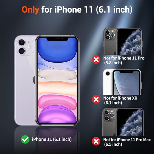Image of SUPFINE Magnetic for iPhone 11 Phone Case (Compatible with MagSafe) (Military Grade Drop Protection) Translucent Matte Shockproof Phone Cover,Dark Purple