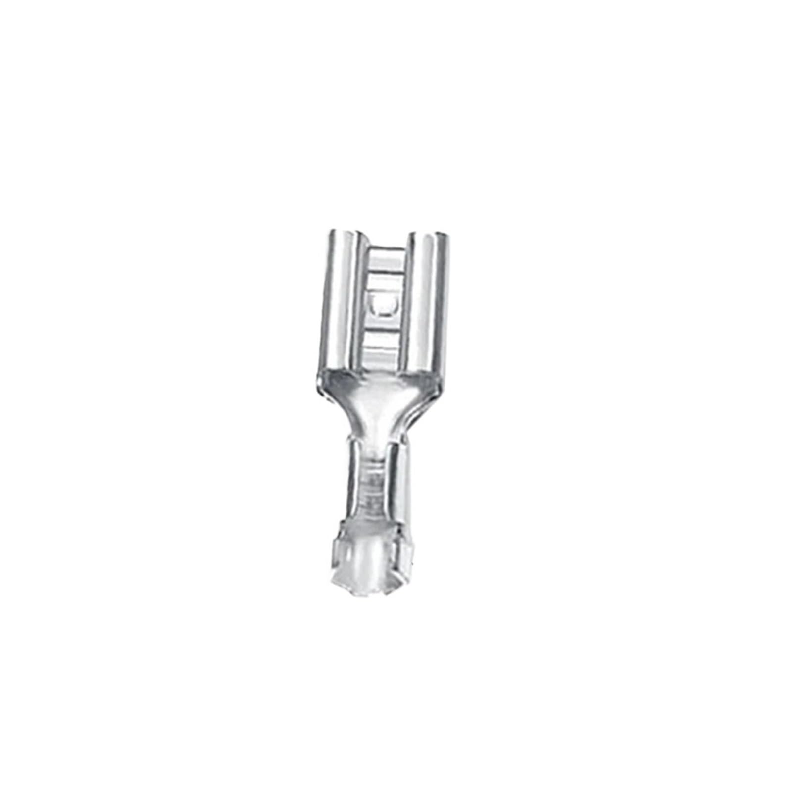 xuyuyan 100Pcs/Lot 2.8/4.8/6.3mm Female And Male Crimp Terminal Brass(4.8 Female Silver)