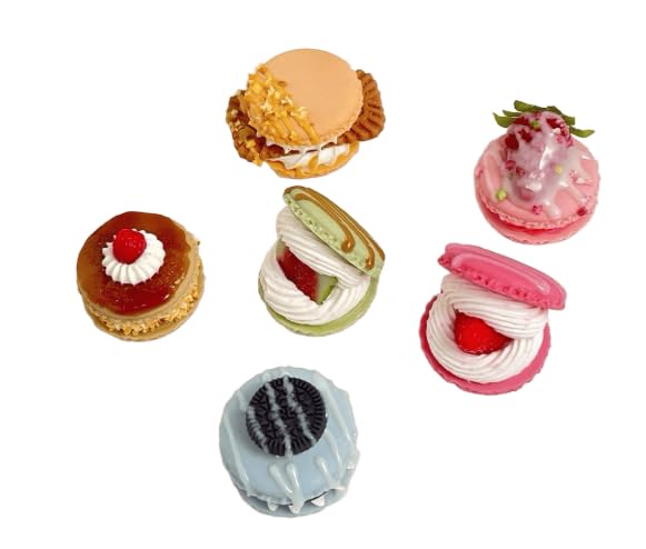 Set de 6 Imanes Decorativos de Resina con Forma de Postres miniatura 1