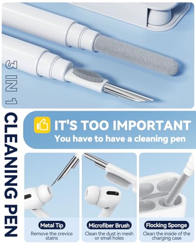 Image of 5 Pairs Replacement Ear Tips for AirPods Pro 3 Generation, Built-in dust Guard Screen,with Cleaner Pen Silicone Ear Tips for AirPods Pro 3rd (2025)(5 Size-XXS /XS /S /M /L)-Blue