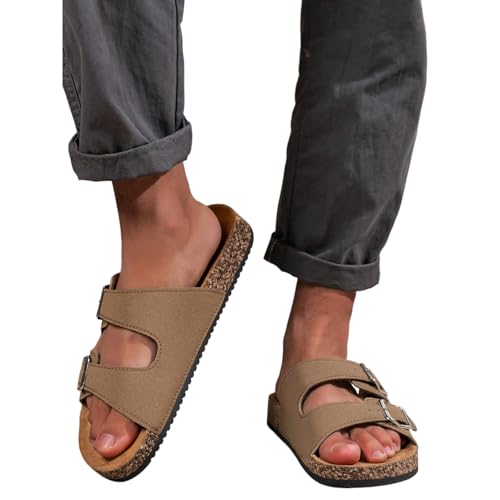Chic slides en liège avec finition daim pour homme élégant