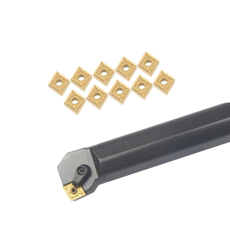 1pc S20R-MCKNR12 S25S-MCKNR12 S32S-MCKNR12 Internal Turning Tool Holder+ 10pcs Carbide Inserts CNMG MCKNR CNC Lathe Cutting Tools(NO Cutter bar,CNMG120404 TC9130)