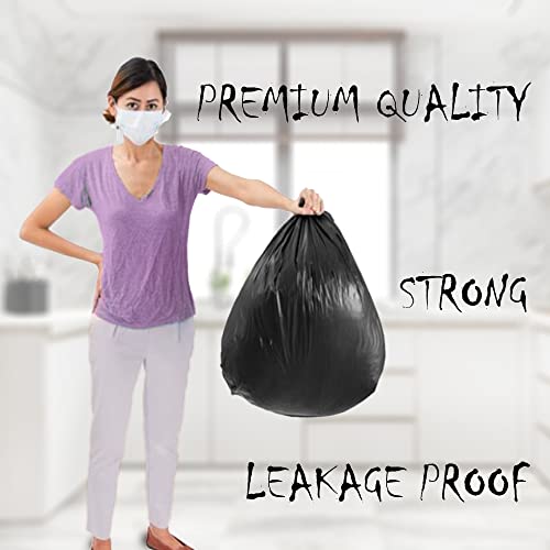 Image of Premium Recyclable Garbage Bags | Medium Size Durable Dustbin Bag | Trash Bag - Black Dustbin Covers for Indoor, Outdoor, Home, Office and Hotels Wet & Dry Waste (Pack of 8 Rolls) Total 240 Bags