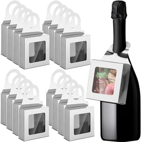 25 Count Kraft Paper Wine Bottle Boxes Cover