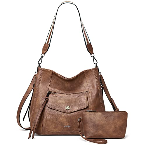 OPAGE Handbags for Women Fashion Ladies Tote Bag PU Leather Crossbody Bag Fashion Tote Purse Shoulder Bag With Wristlet