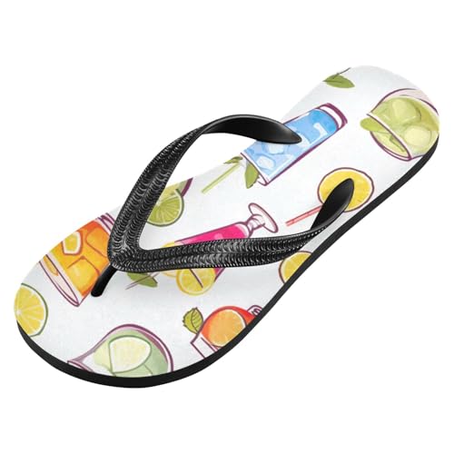 Womens Flip Flops Cocktail CupNon-Slip Casual Beach Slippers Rubber Sandals214B3024