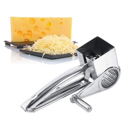 Rotary Cheese Grater, Cheese Shredder Cabbage Shredder Rotate Cheese Shredder Box Grater Manual Cheese Grater Hand Crank Graters for Kitchen